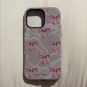 iPhone 14 Pro Max Pink Bow Pattern Phone Case